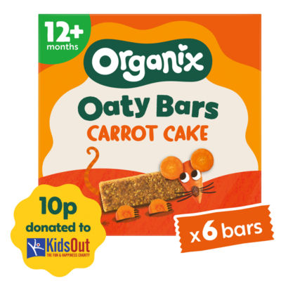 Organix Carrot Cake Soft Oaty Bars Toddler Snacks Multipack 138G (6X23g) 12 Months+