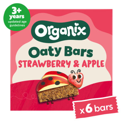 Organix Strawberry & Apple Oaty Bars Kids Snacks Multipack 6X23g