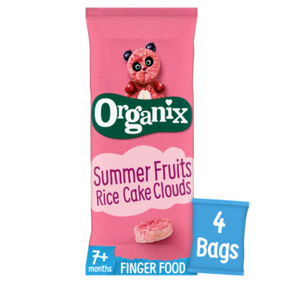 Organix Summer Fruits Rice Cake Clouds 4 pack 72g