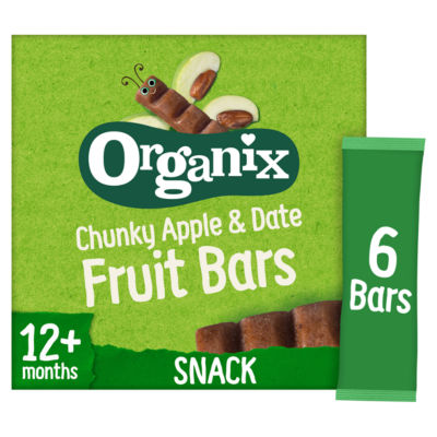 Organix Apple & Date Fruit Bars Toddler Snacks Multipack 6X17g 12 Months+