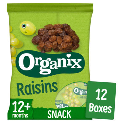 Mini Organic Raisin Snack Boxes Toddler Snacks Multipack 12x14g 12 months+