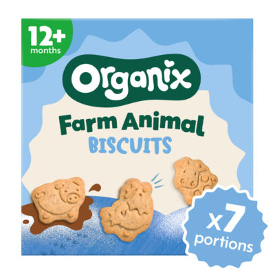 Organix Farm Animal Biscuits Toddler Snacks 100G 12 Months+