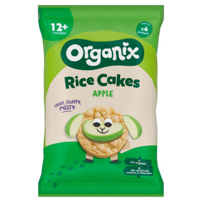 Organix Apple Rice Cake Organic Toddler Snacks 40G 12 Months+