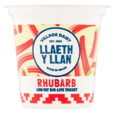 Village Dairy Llaeth Y Llan Low Fat Rhubarb Yogurt 125G