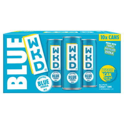 WKD Original Blue Vodka Mix 10 x 330ml
