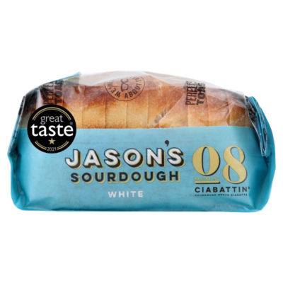 Jasons Recipe No 08 White Sourdough Ciabattin Bread 580g