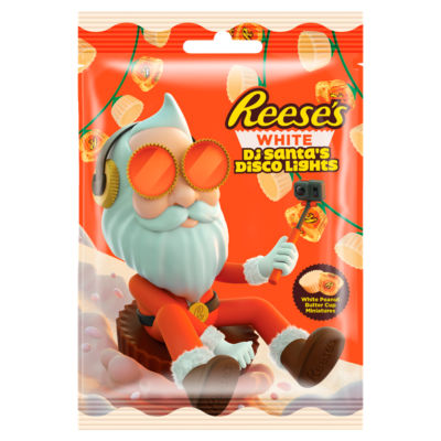 Reeses Peanut Butter Miniatures White DJ Santa Lights 70g