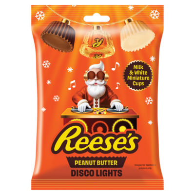 Reeses Peanut Butter Miniatures Milk & White Disco Lights 62g