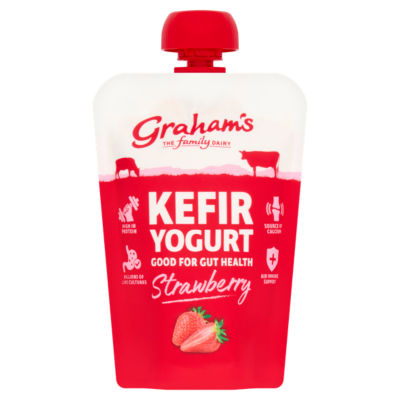 Graham's The Family Dairy Strawberry Kefir Yogurt 150g - ASDA Groceries