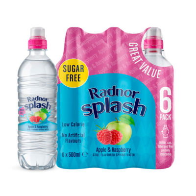Radnor Splash 6x500ml Apple & Raspberry Flavoured Water