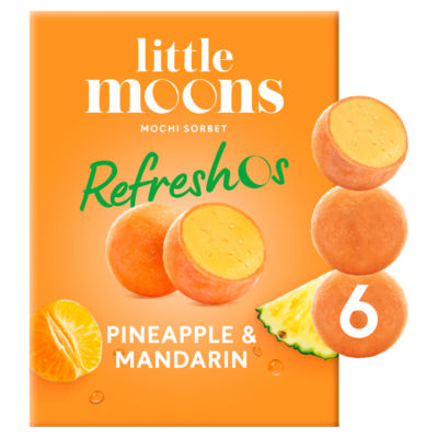 Little Moons Refreshos Vegan Pineapple & Mandarin Mochi Sorbet