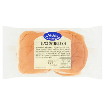JGRoss J.G. Ross Glasgow Rolls 4 Pack
