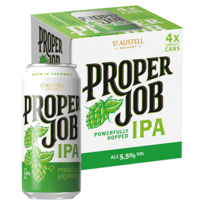 ST AUSTELL Proper Job Cornish Ipa 4 X 440Ml
