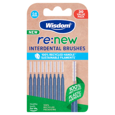 Wisdom re:new Interdental Brushes 0.6mm 30 pack