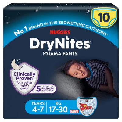 Huggies Bedwetting Pyjama Pants Age 4-7 17-30Kg