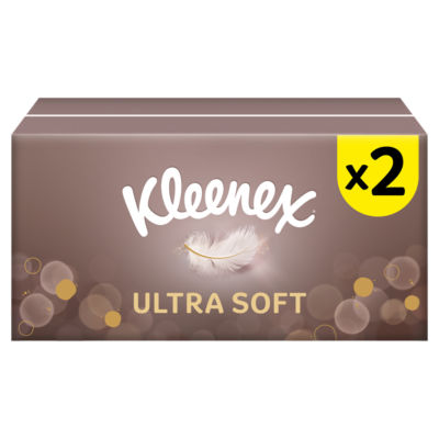 Kleenex Ultra Soft Tissues - Beautifully Soft and Silky Tissues - Twin Pack