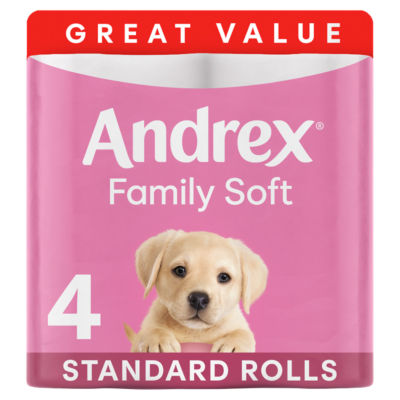 Andrex Family Soft Toilet Tissue 4 Rolls