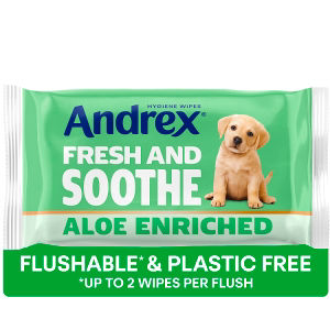 Andrex Fresh & Soothe Moist Toilet Tissue Flushable* 36 Hygiene Wipes