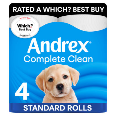 Andrex Complete Clean Toilet Tissue 4 Rolls