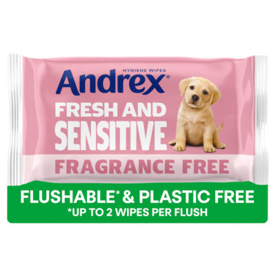 Andrex Fresh & Sensitive Moist Toilet Tissue Flushable* 30 Hygiene wipes
