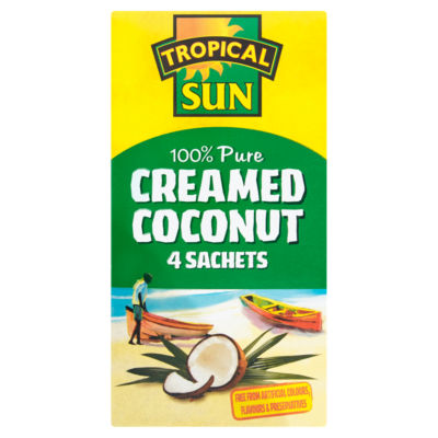Tropical Sun 100% Pure Creamed Coconut 4 x 50g