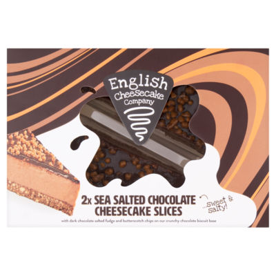 English Cheesecake Company 2 Sea Salted Chocolate Cheesecake Slices 214g