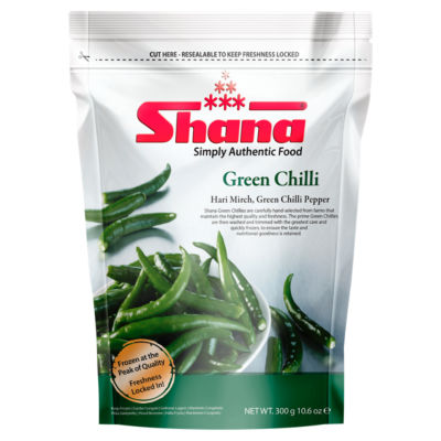 Shana Green Chillies 300g