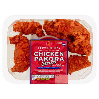 Mrs Unis Spicy Foods Chicken Pakora Strips 320g