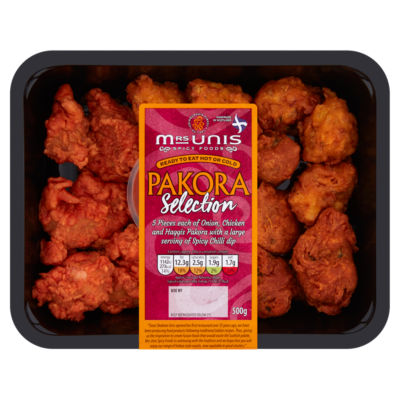 Mrs Unis Spicy Foods Pakora Selection 500g