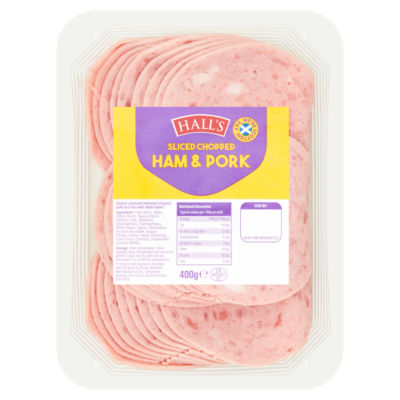 Halls Sliced Chopped Ham & Pork 400g