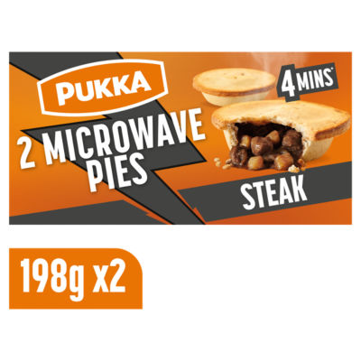Pukka Steak Microwavable Pies 2 Pack