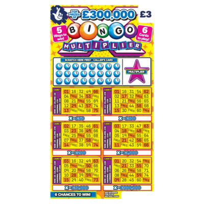 National Lottery Bingo Multiplier Yellow Scratchcard Game - ASDA Groceries