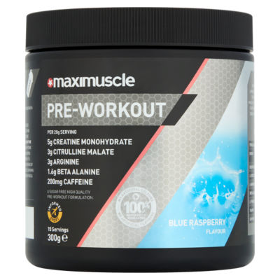 MaxiMuscle Pre-Workout Blue Raspberry Flavour