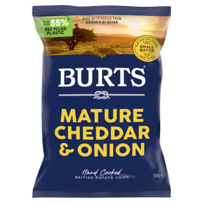 Burts Potato Chips Mature Cheddar & Onion 150G