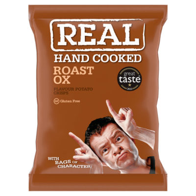 Real Handcooked Roast Ox Crisps