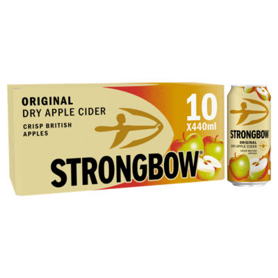 Strongbow Original Dry Apple Cider Cans 4.5% ABV 10 x 440ml