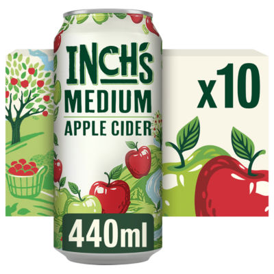 Inch's Medium Apple Cider 4.5% Abv Multipack Can 10X440ml