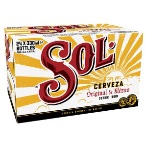 Sol Beer Original Mexican Lager 3.4% ABV Bottle 24 x 330ml - ASDA