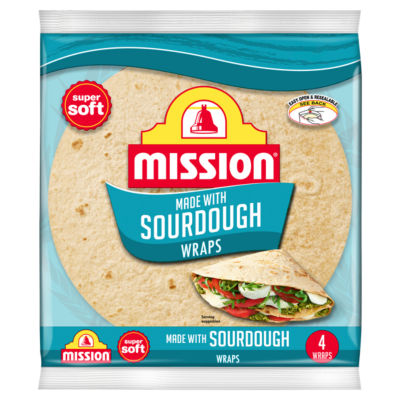 Mission 4 x Sourdough Tortilla Wraps