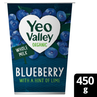 Yeo Valley Organic Blueberry Live Fruity & Creamy Yogurt 450g