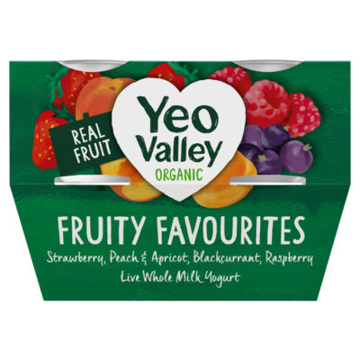 Yeo Valley Organic Fruity Favourites Yogurt 4X110g