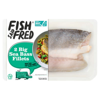 FISH SAID FRED Big Sea Bass Fillets 240g