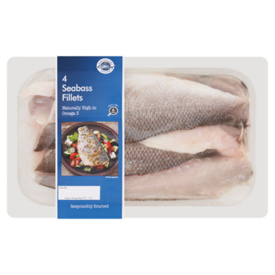 4 Seabass Fillets 360g