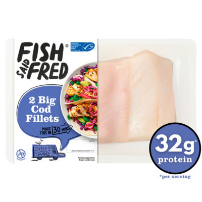 FISH SAID FRED 2 Big Cod Fillets 300g