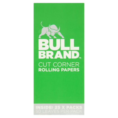 Bull Brand Cut Corner Rolling Papers 25 Packs