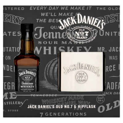 Jack Daniels Old No 7 Hipflask Gift Set