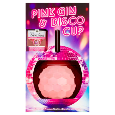 Gordon's Premium Pink & Disco Cup with Straw