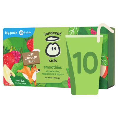 Innocent Kids Strawberries, Raspberries & Apples Smoothies 10X150ml