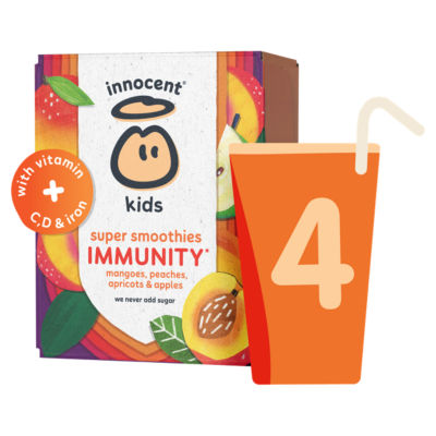 Innocent Kids Super Smoothies Mangoes, Peaches, Apricots & Apples 4 x 150ml