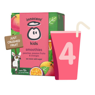 Kids Smoothies Peaches, Passion Fruits & Oranges 4 x 150ml